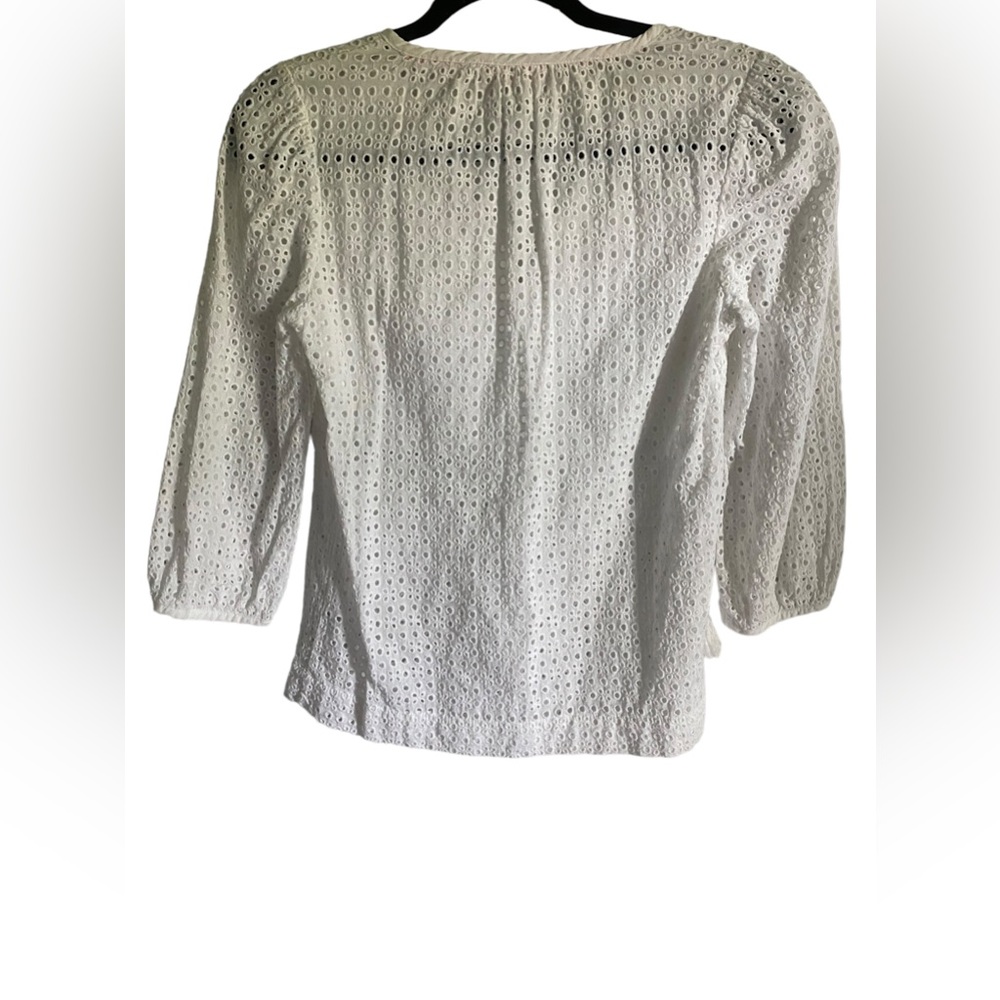Joules | Size 4 White Cotton Knit Top - Picture 7 of 7